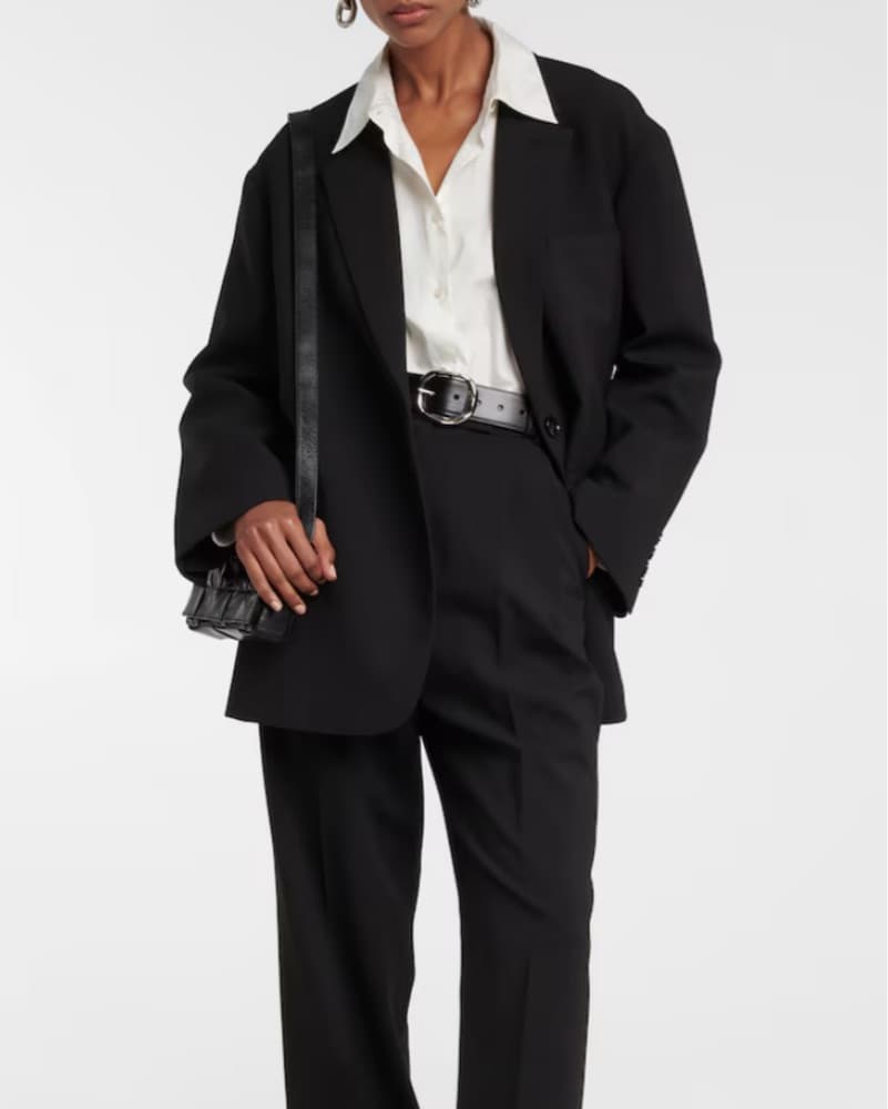 Frankie Shop Black Bea Twill Blazer XS - Image 2