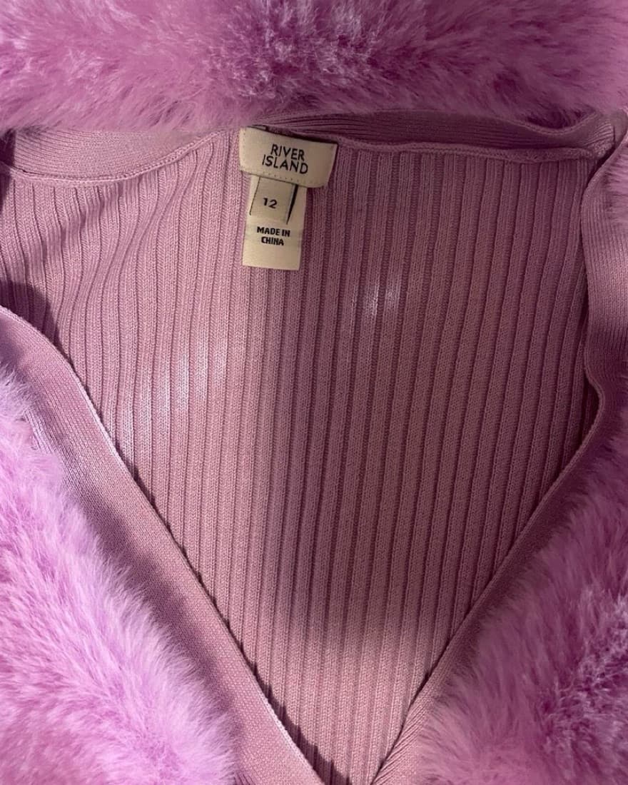 River Island fur trim collar cardigan - Image 6