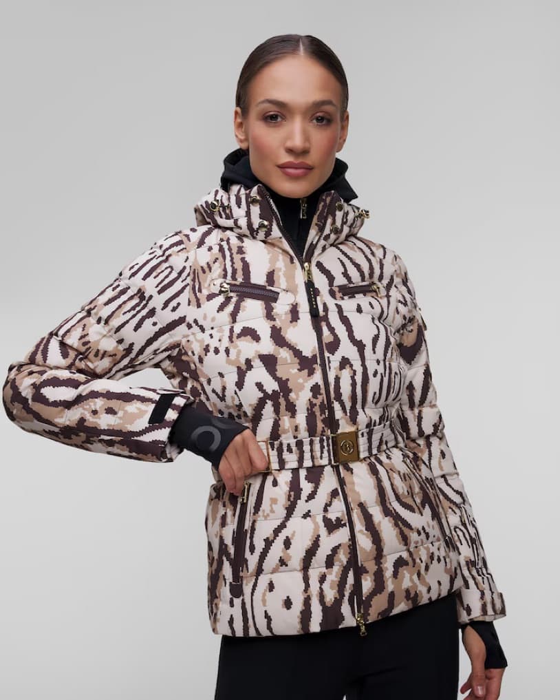 Bogner Ellya leopard belted Ski Jacket  - Image 3