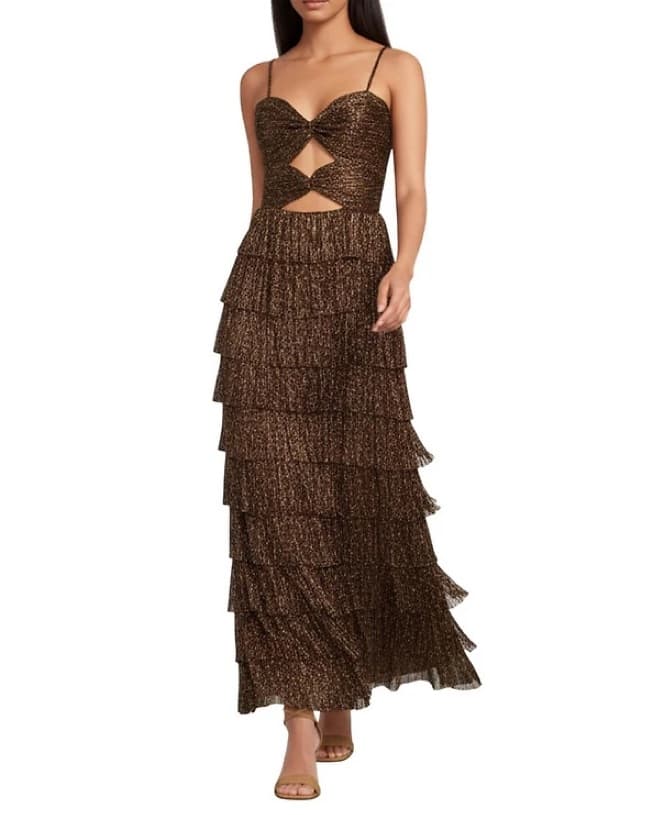 Gianni Bini Metallic Tiered Dress - Image 3