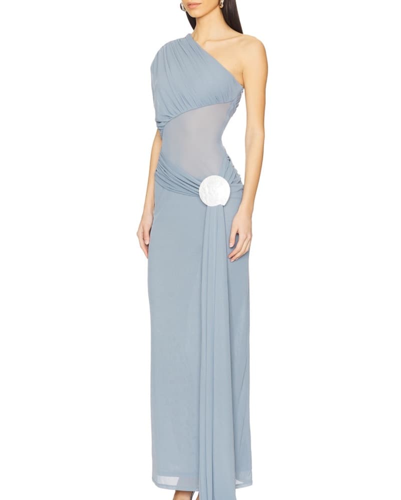 Lovers And Friends Blue Gown With Shell - Image 4