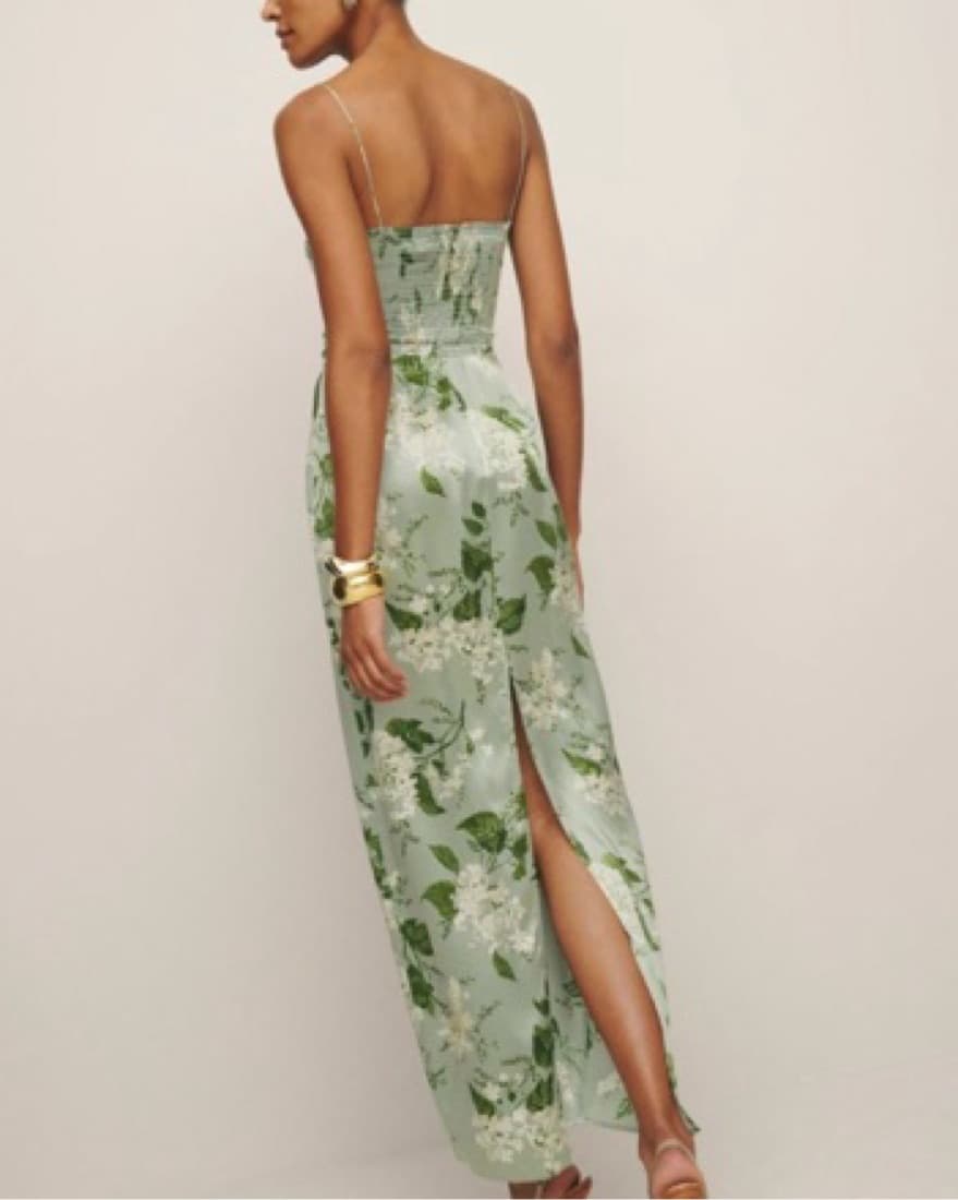 Reformation Green Gown - Image 2