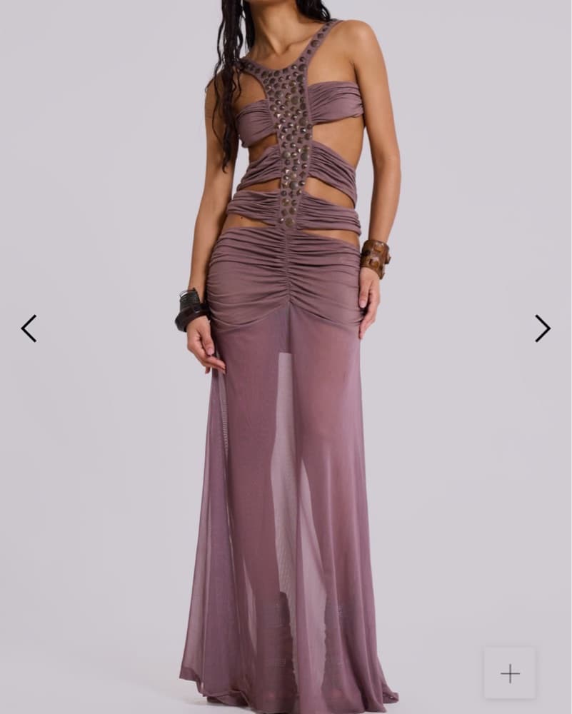 Jaded London Cut-Out-Beaded Maxi Dress - Image 1