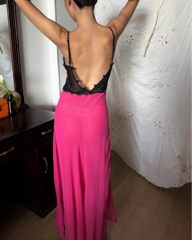 Lace and Chiffon Dress - Image 1
