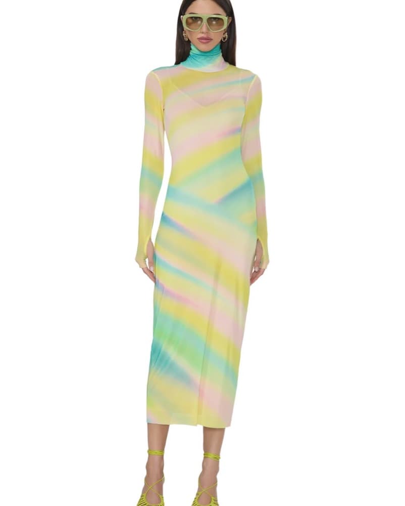 Colorful long Sleeve Dress - Image 1