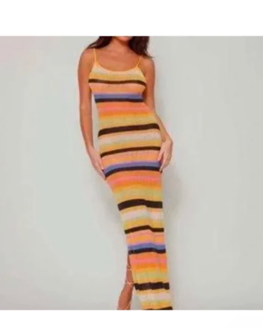 Vibrant Striped Maxi Dress - Image 5
