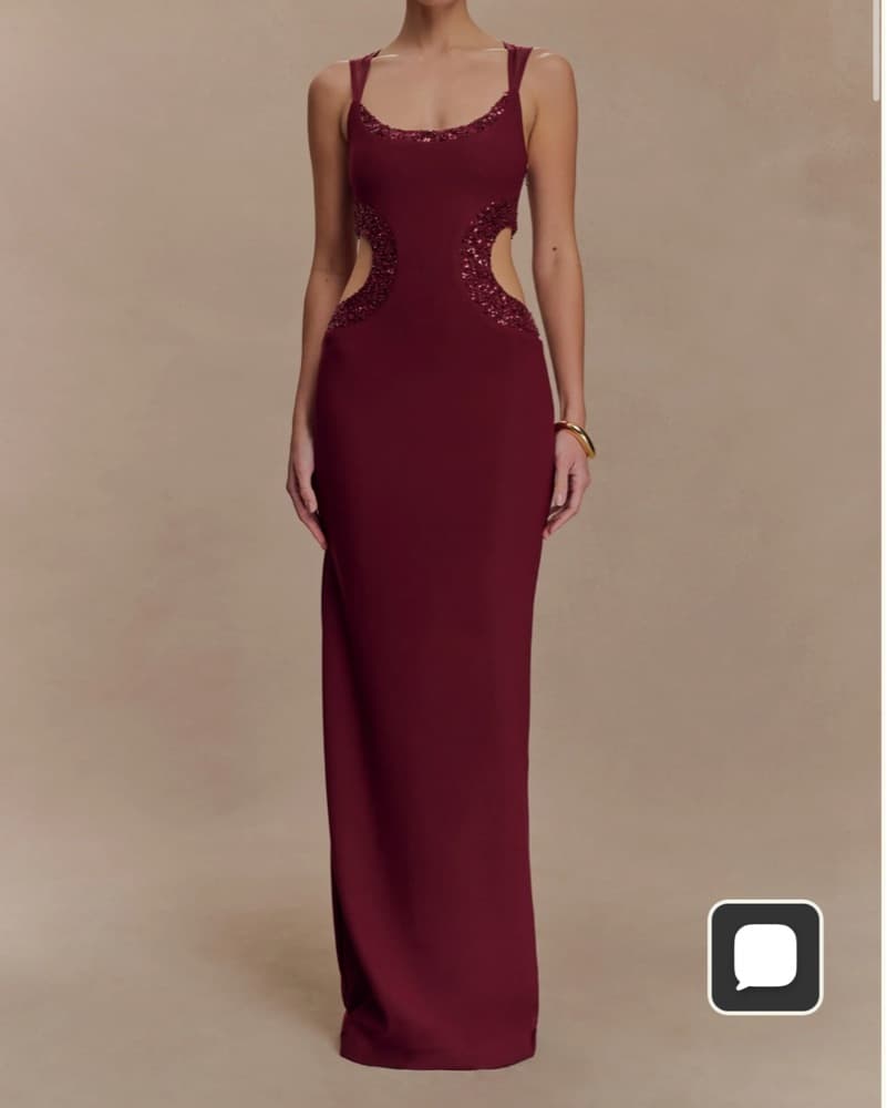 MESHKI Angelique Dress Wine Small - Image 2