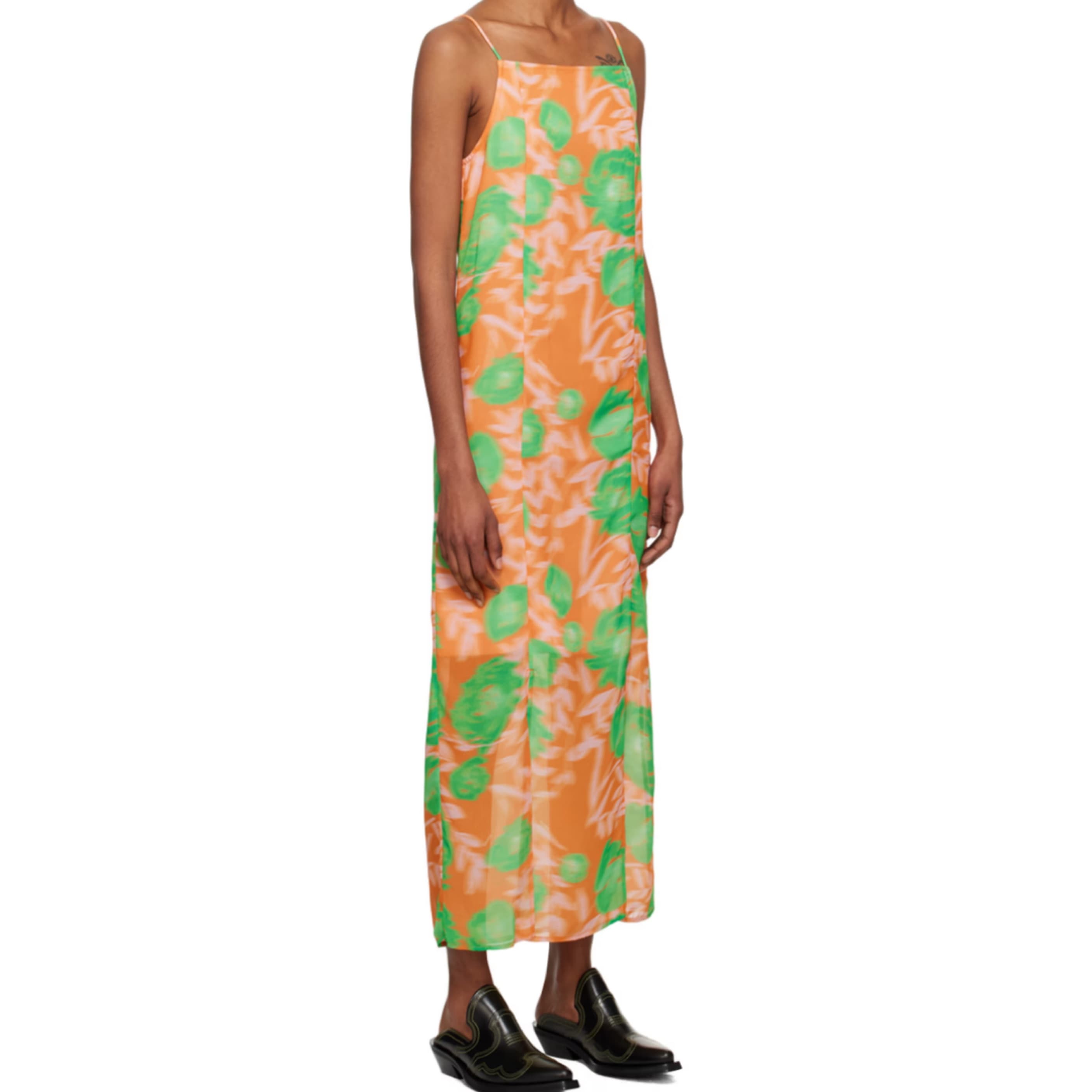 Ganni Printed Light Crepe Midi-Dress - Image 2