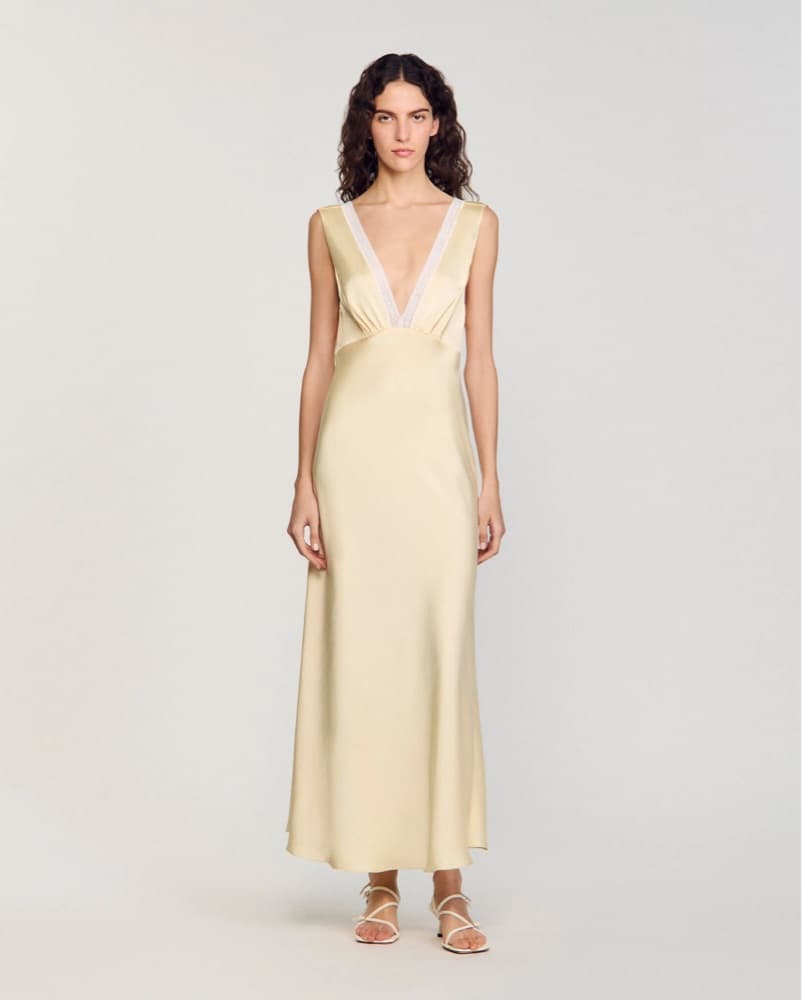 Satin-Effect Maxi Dress - Image 1