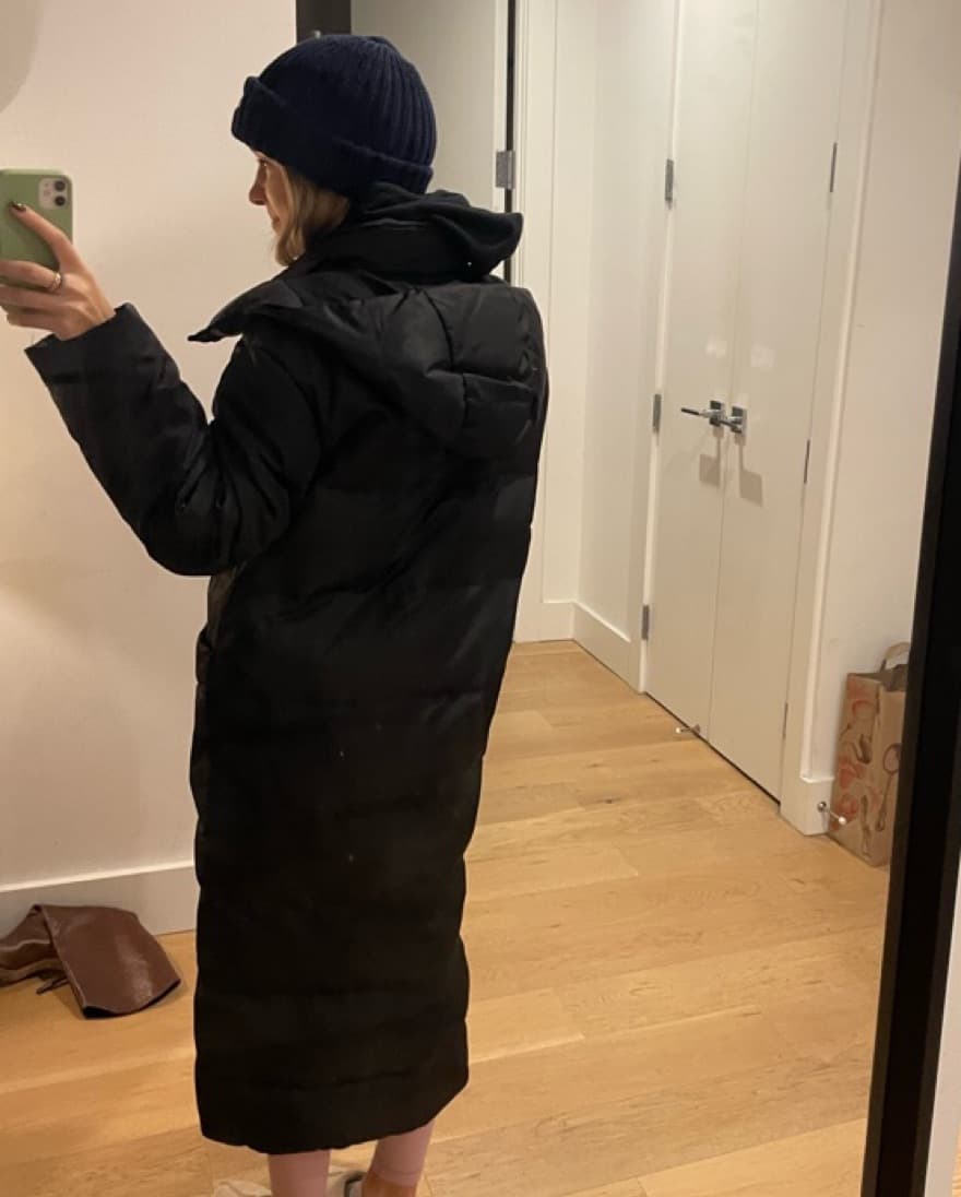 All Saints Long Black Winter Coat  - Image 2