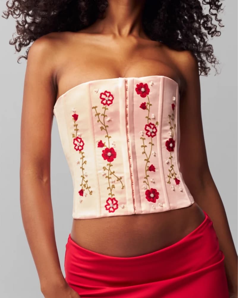 Pink Floral Guizio Corset - Image 1