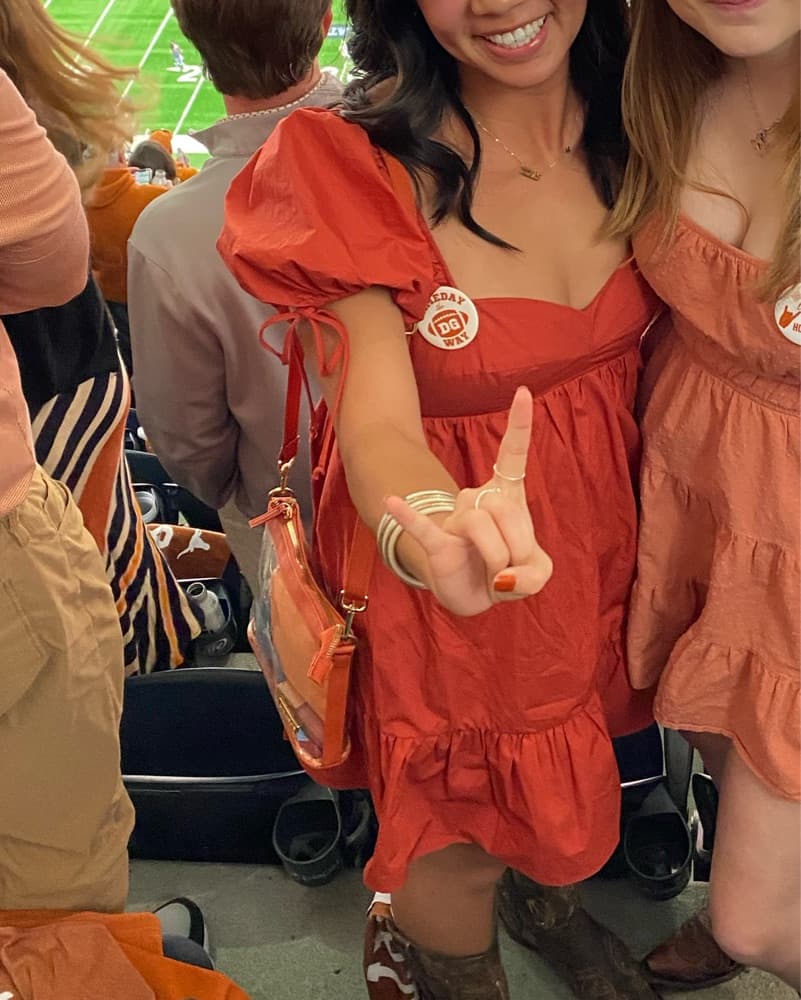 Rust/Burnt Orange Mini Dress - Image 2