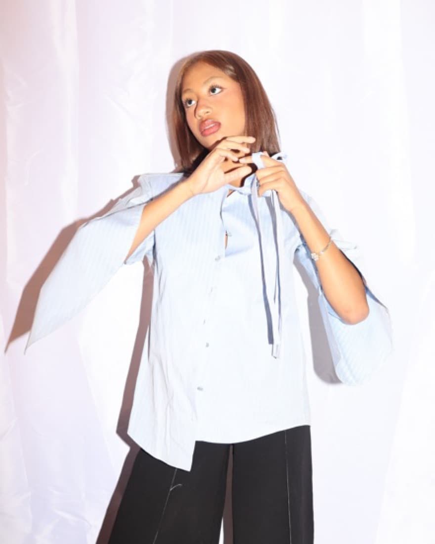Bell Sleeve Dress Shirt - Image 2