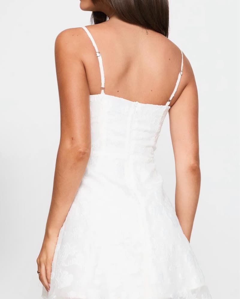 New Chapters Broderie Mini Dress White - Image 4