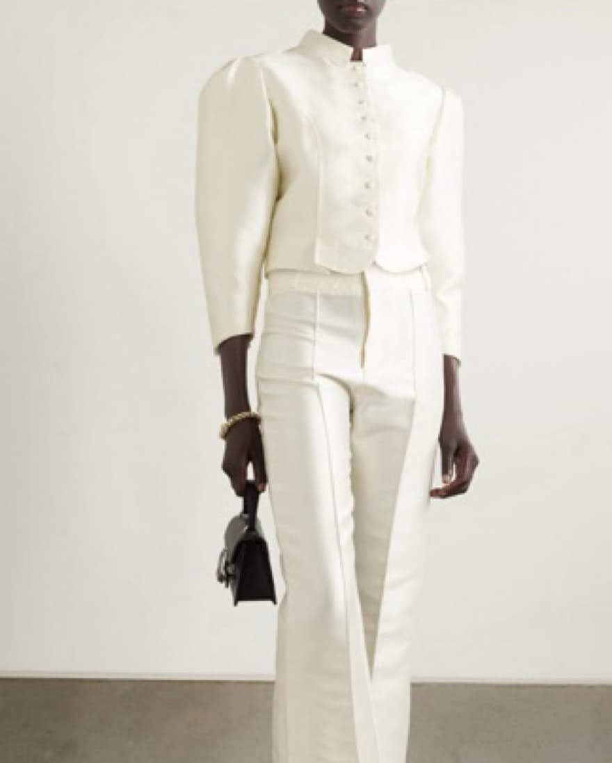 DESTREE Amoako Cropped Faille Jacket - Image 4