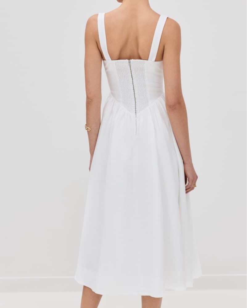 Reformation White Linen Dress - Image 2
