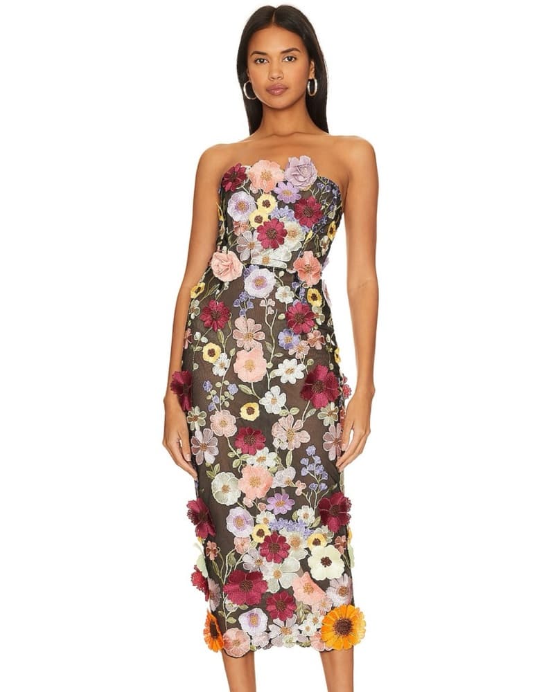  Bronx & Banco Bouqet Dress Black Multi - Image 1