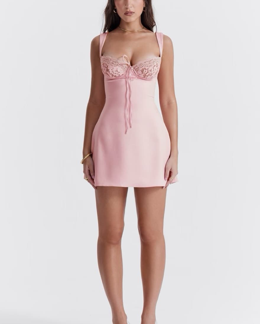 House Of CB Adriana Dress in Pink - Image 3