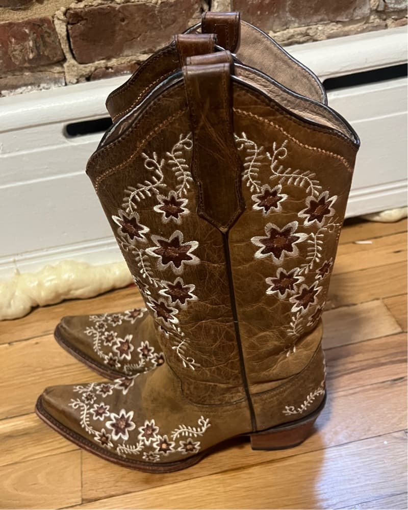 Real Leather Cowboy Boots - Image 3