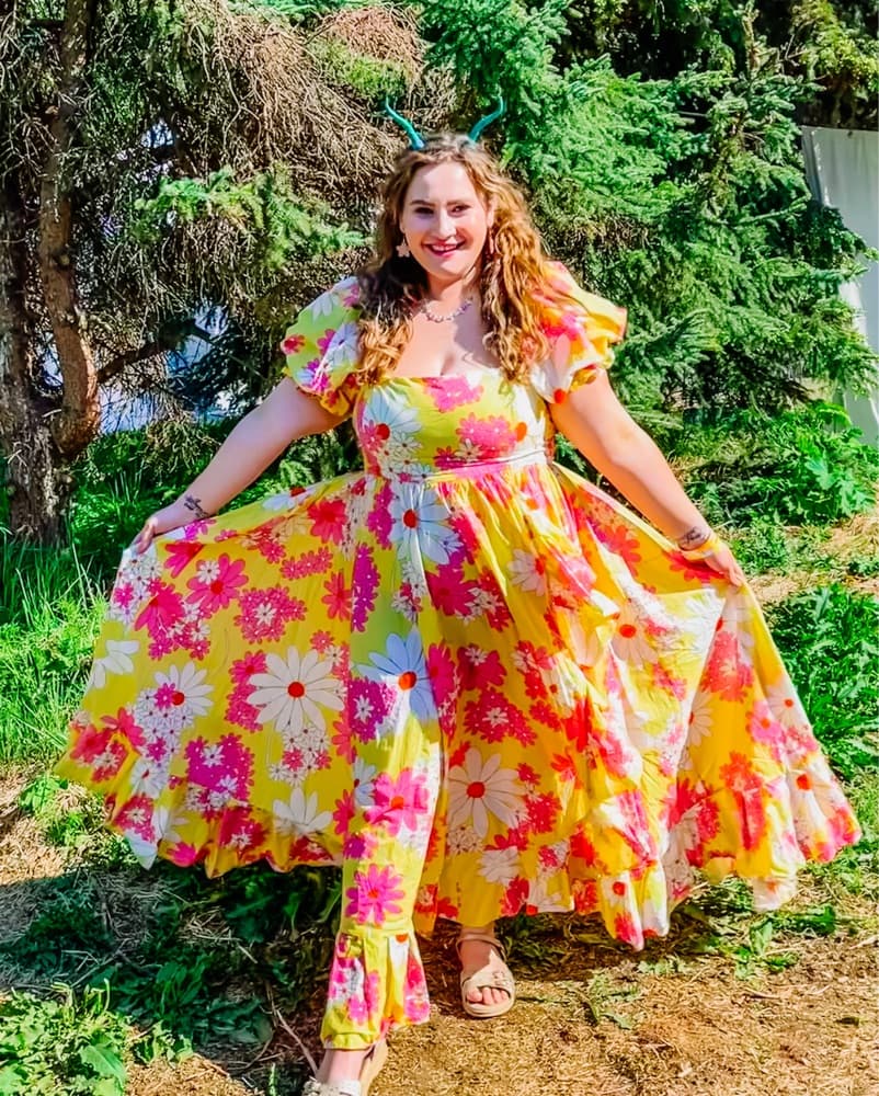 Selkie Goldie Ruffle Gown - Image 1