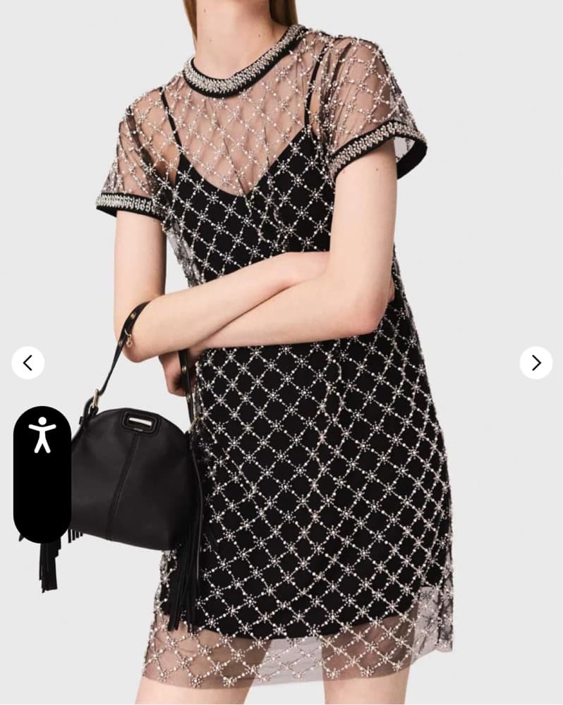 Dazzling Diamond Mesh Cocktail Dress - Image 2