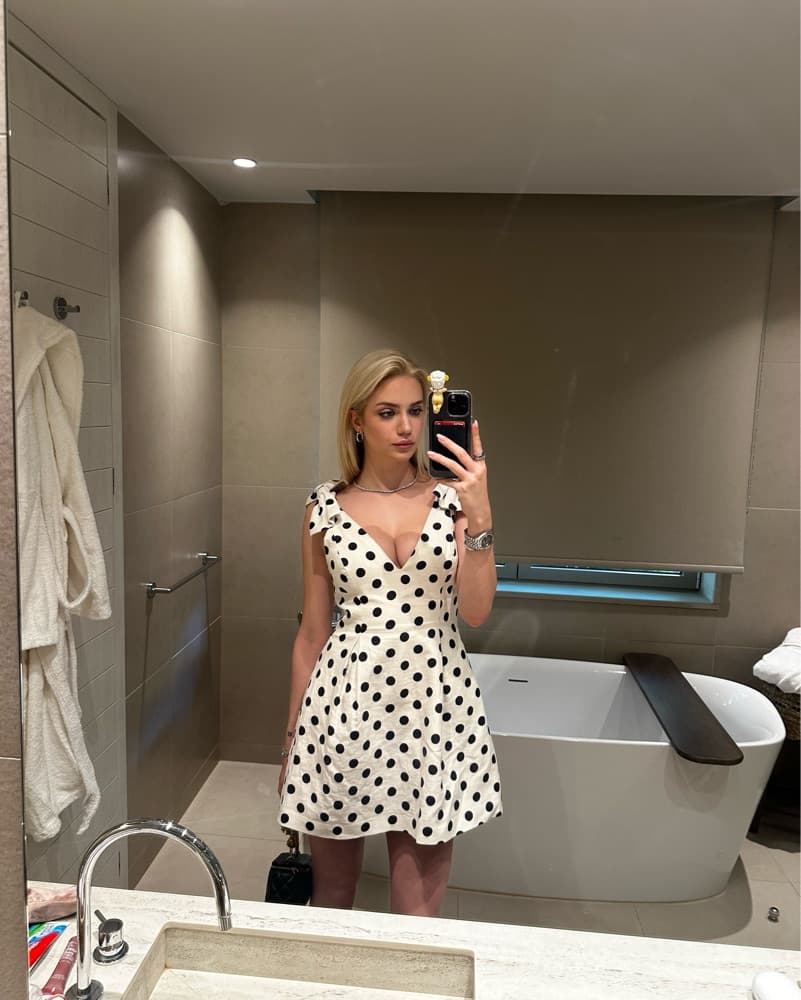 Polka Dot Mini Dress - Image 3