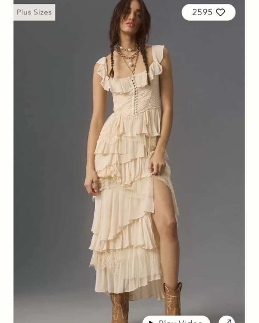 Corset Ruffle Dress - Image 2