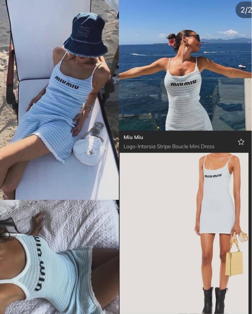 Miu Miu Astro/White Mini Dress - Image 1