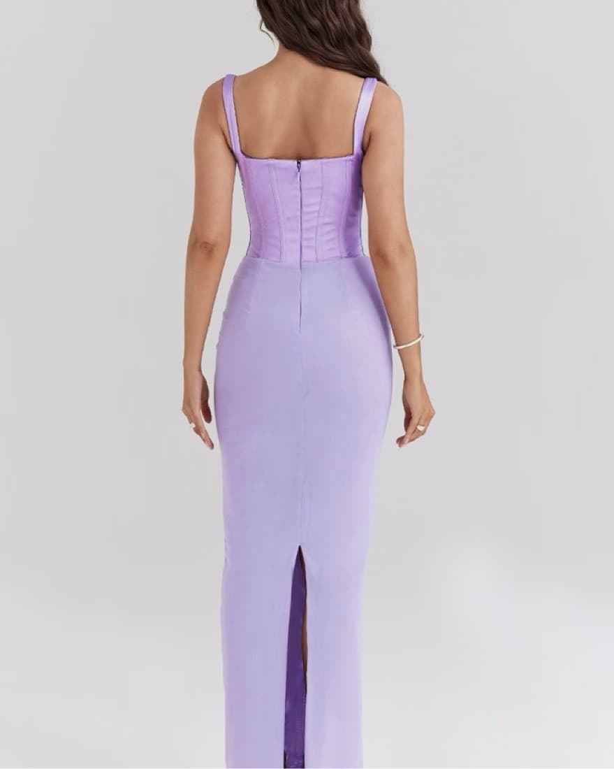 House of CB Breeze Orchid Satin Corset M - Image 5