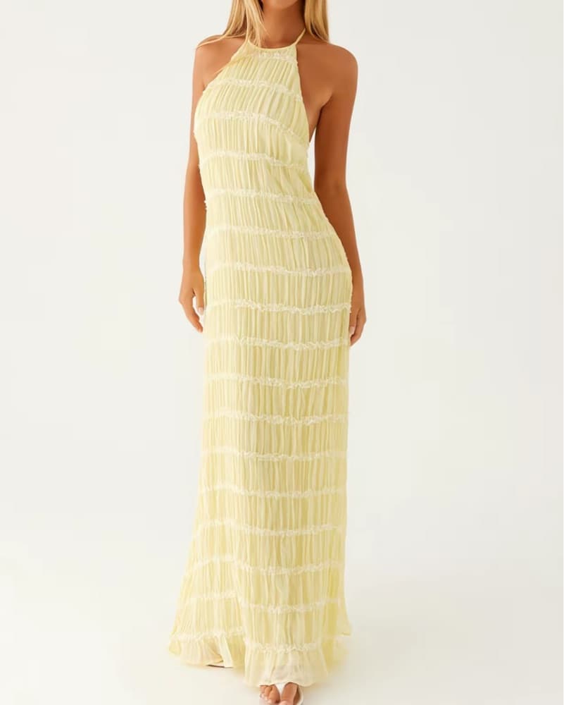 Ruched Body Con Maxi Dress - Image 3