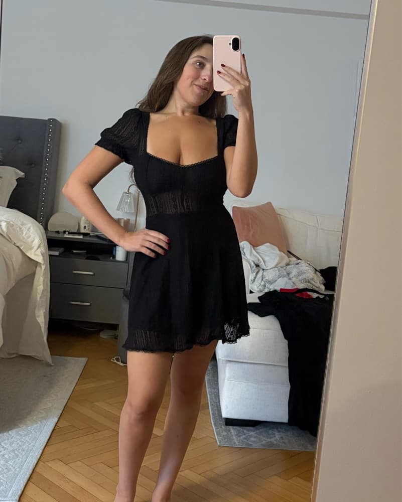 Urban Outfitters Black Lace Mini Dress - Image 3