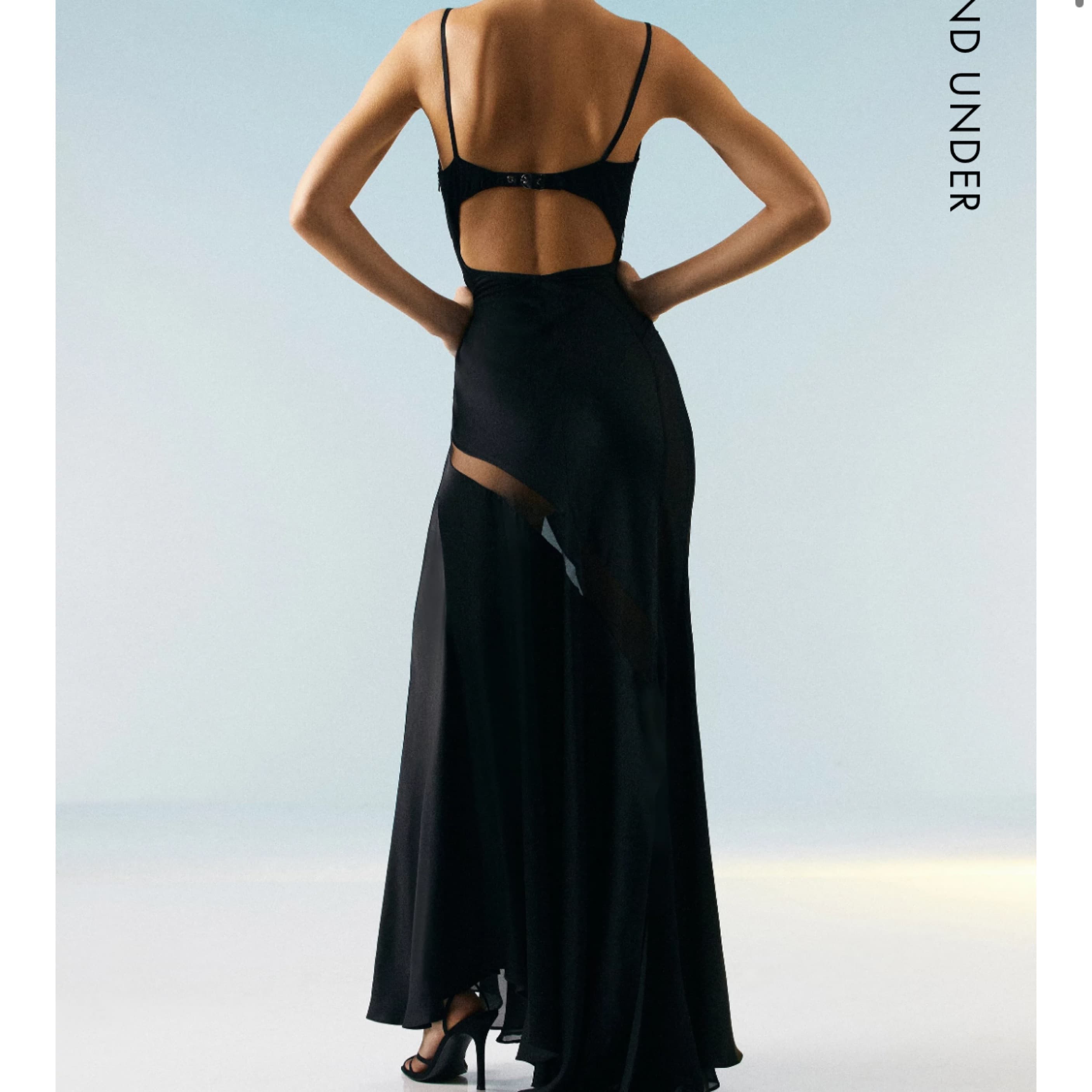 Ooto Sheer Pannelled Woven Maxi Dress - Image 4