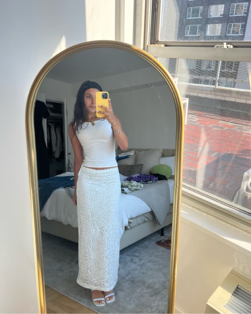 4th + Reckless White Maxi Skirt - Image 2