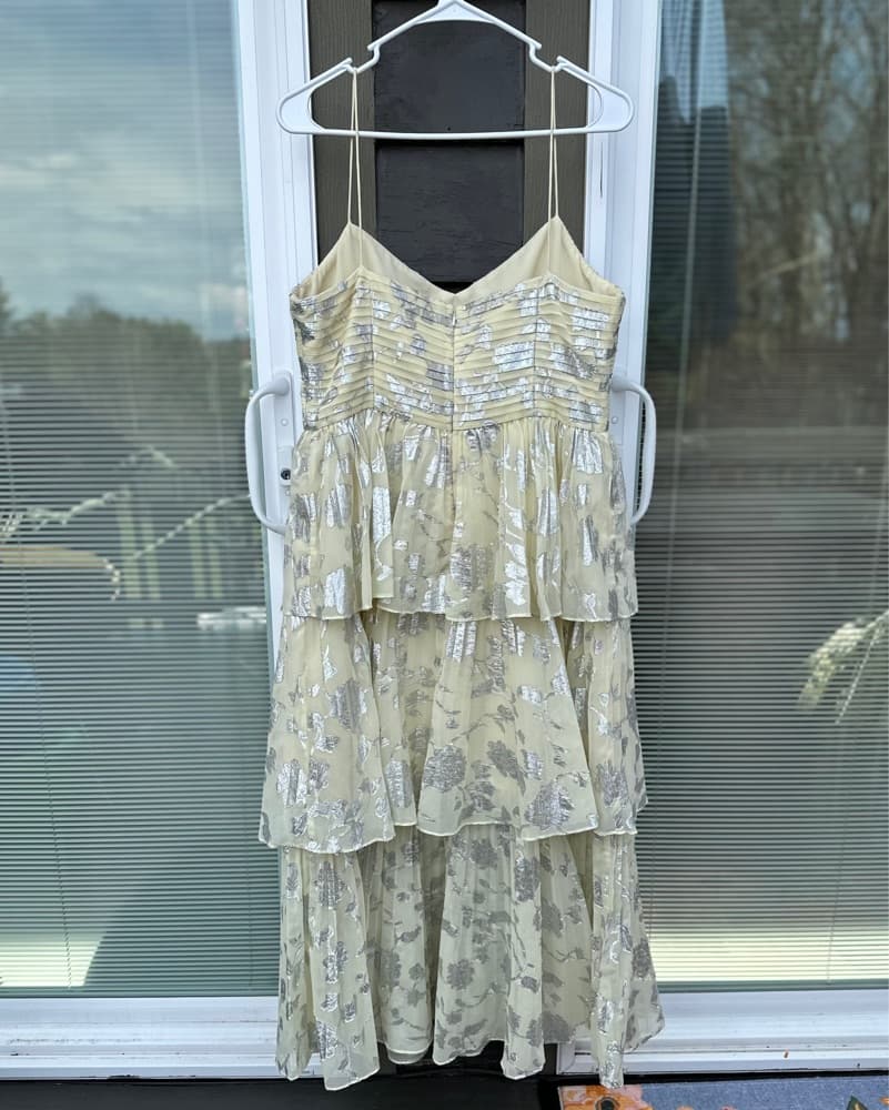 Self Portrait Metallic Midi Dress - Image 5
