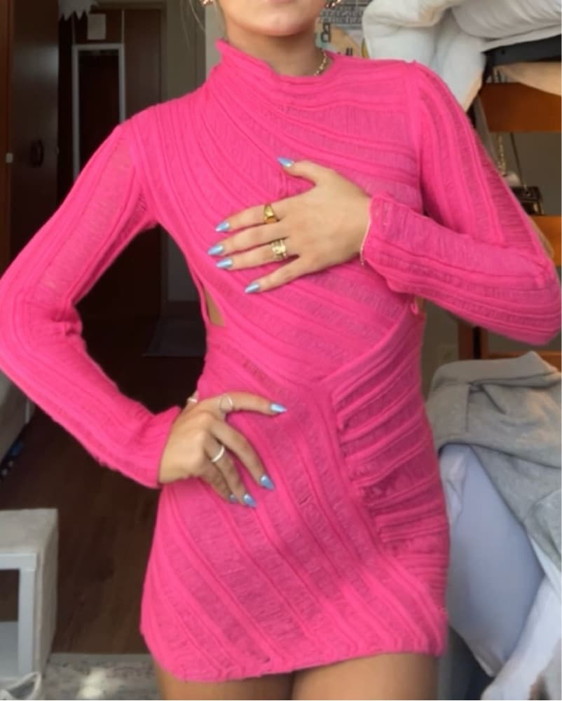 Pink Peppermayo Knit Mini Dress - Image 2