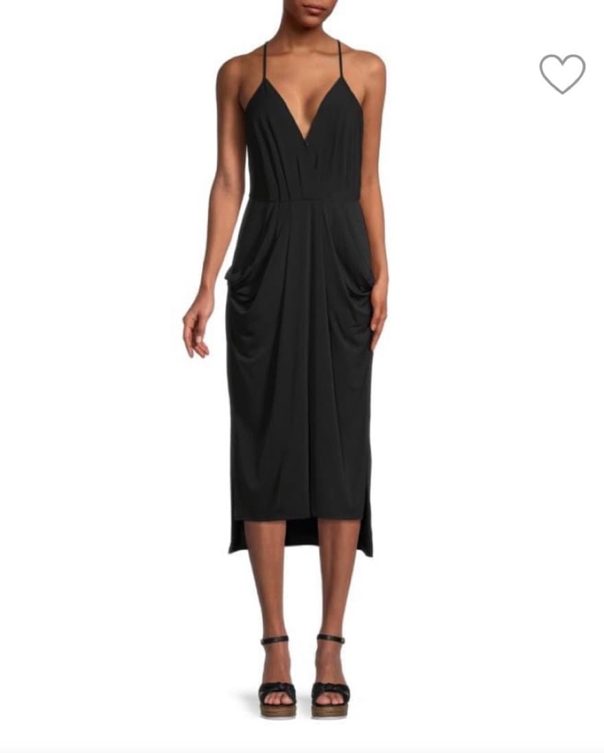 BCBG Black Drape Slip Dress - Image 1