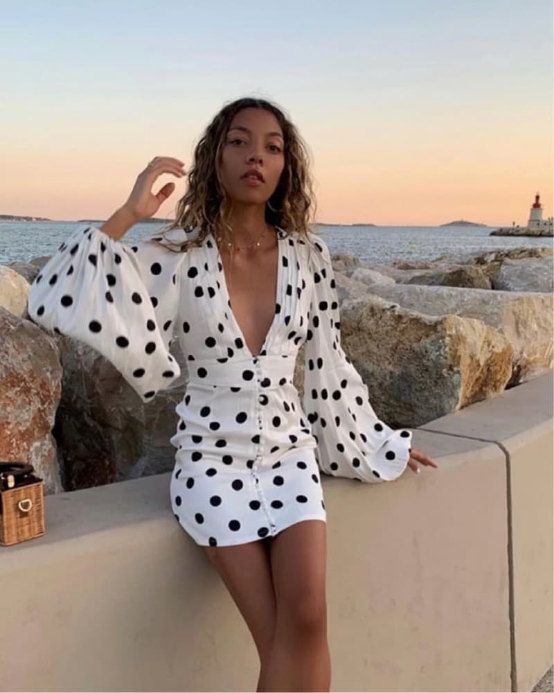 Rat & Boa Polka Dot Dress - Image 1