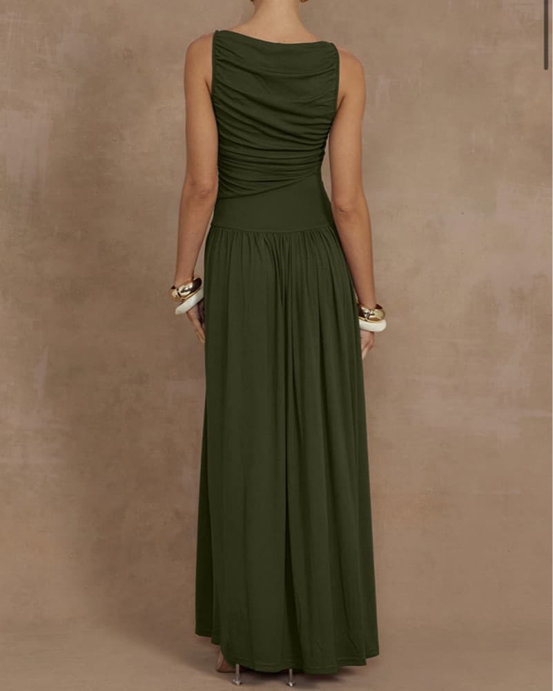 NALLA MAXI DRESS - OLIVE - Image 2
