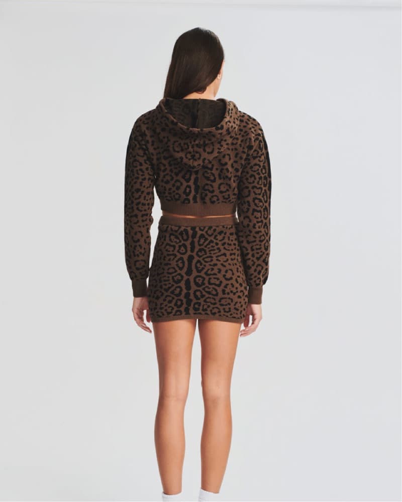 Leopard Print Crop Hoodie - Image 5