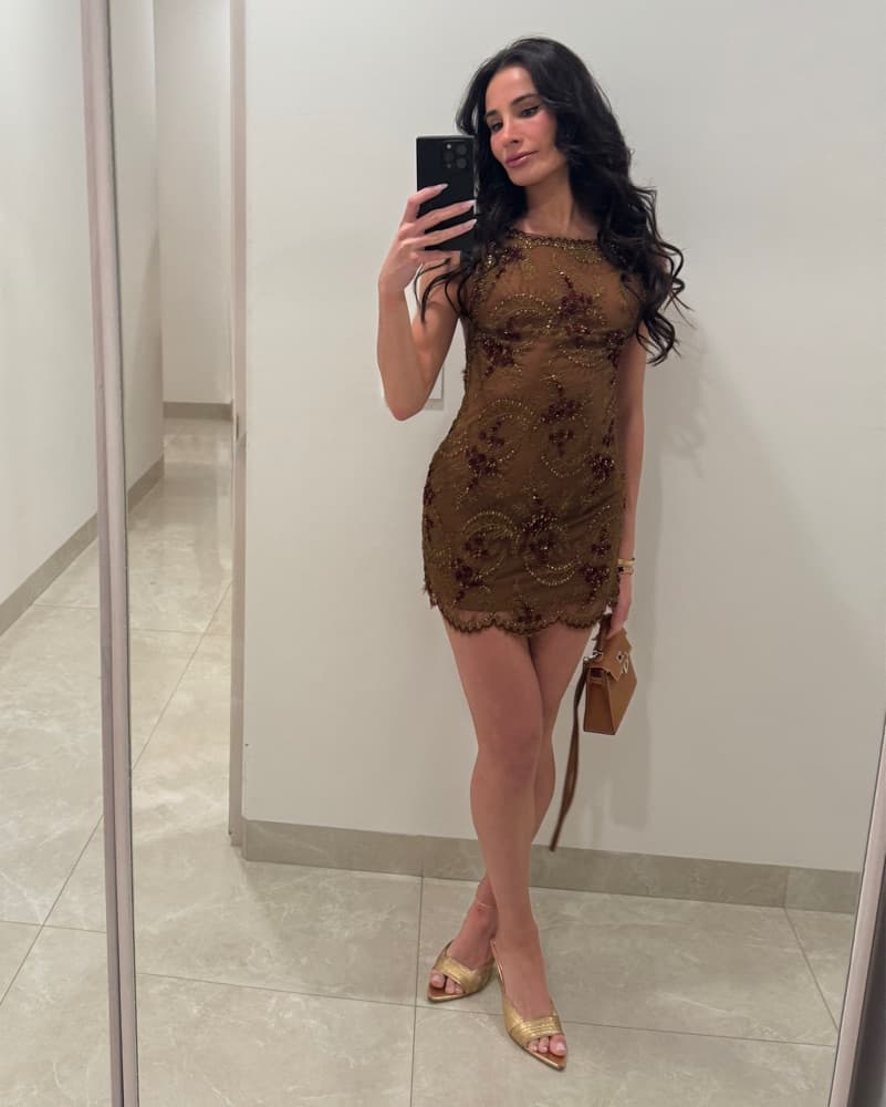 Mirror Palais Beaded Mini Dress - Image 4