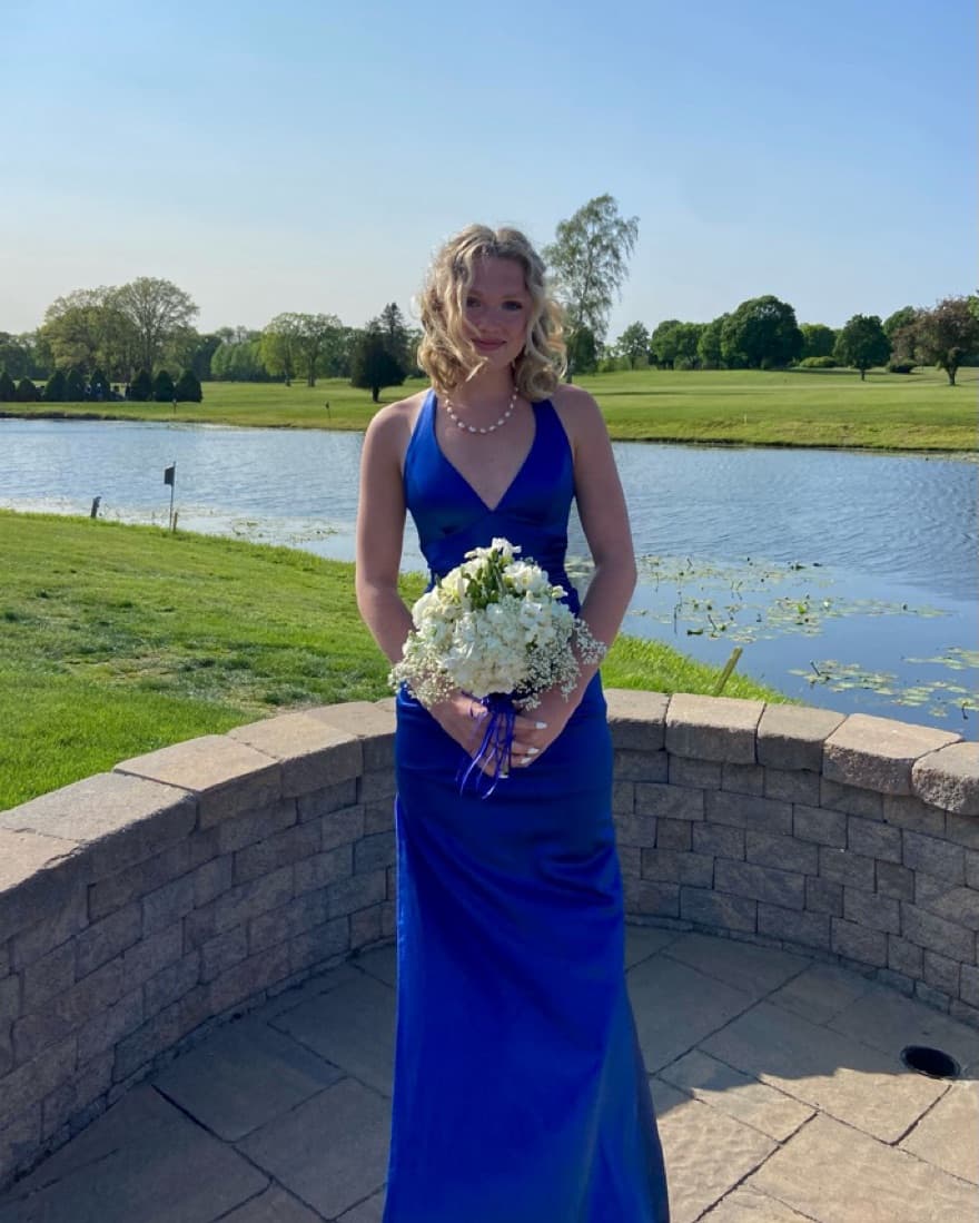 Elegant Blue Maxi Dress - Image 1