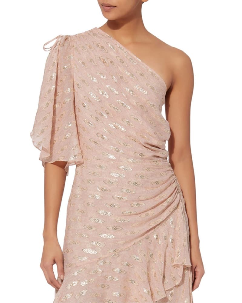 Blush Flowy Sparkly Dress - Image 1