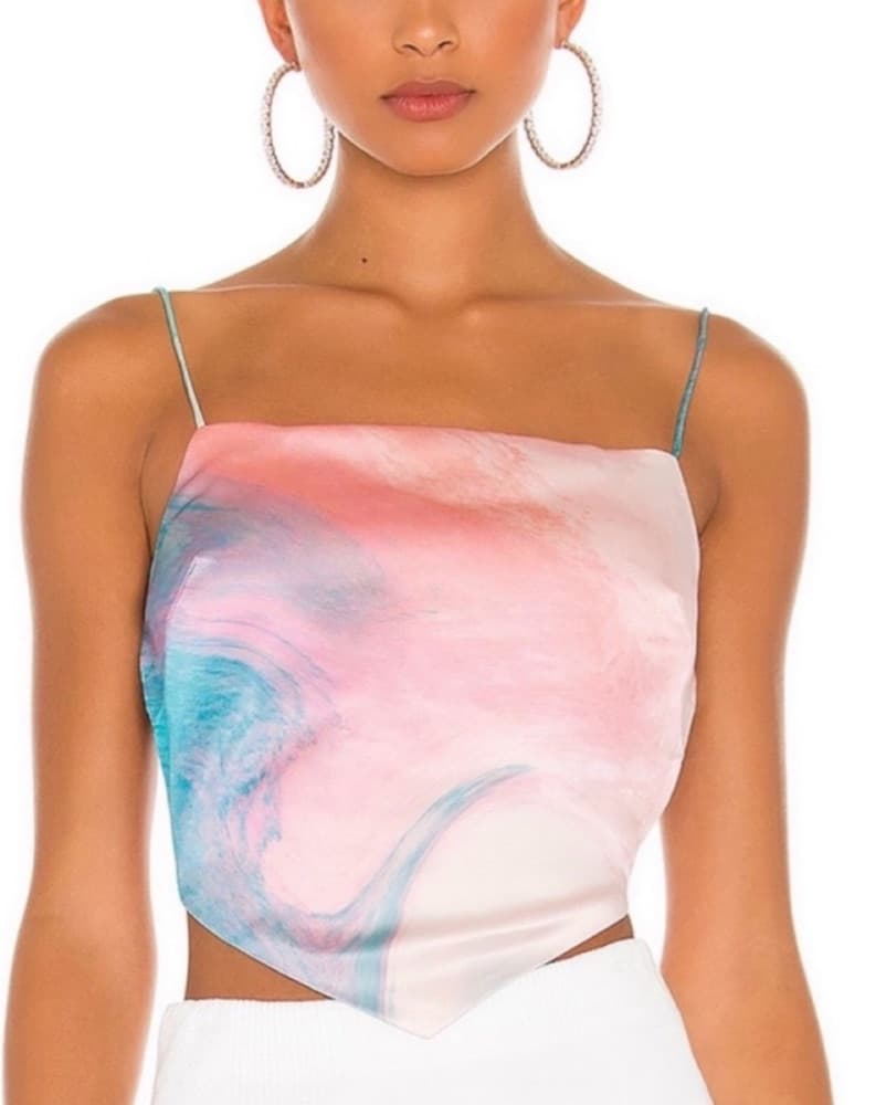 Retrofete Silk Open Back Top - Image 2