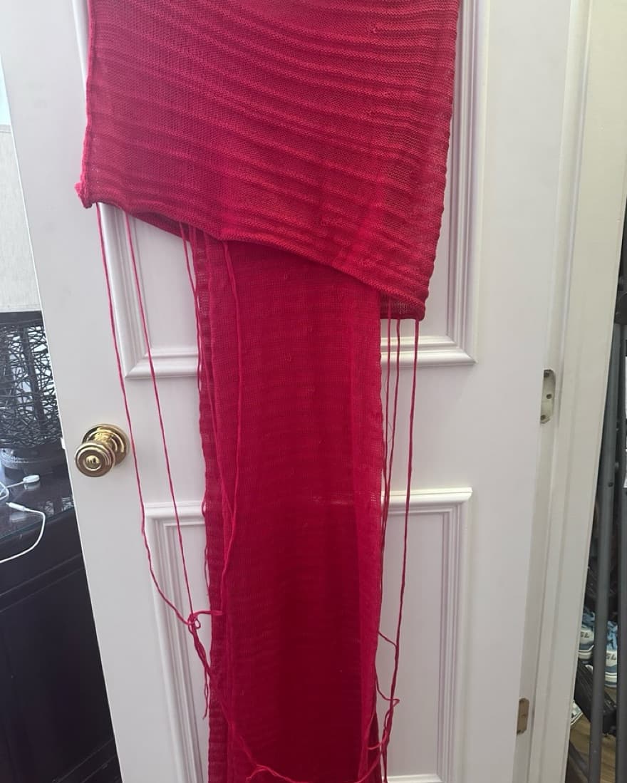 See Through Red Dress  - Image 3