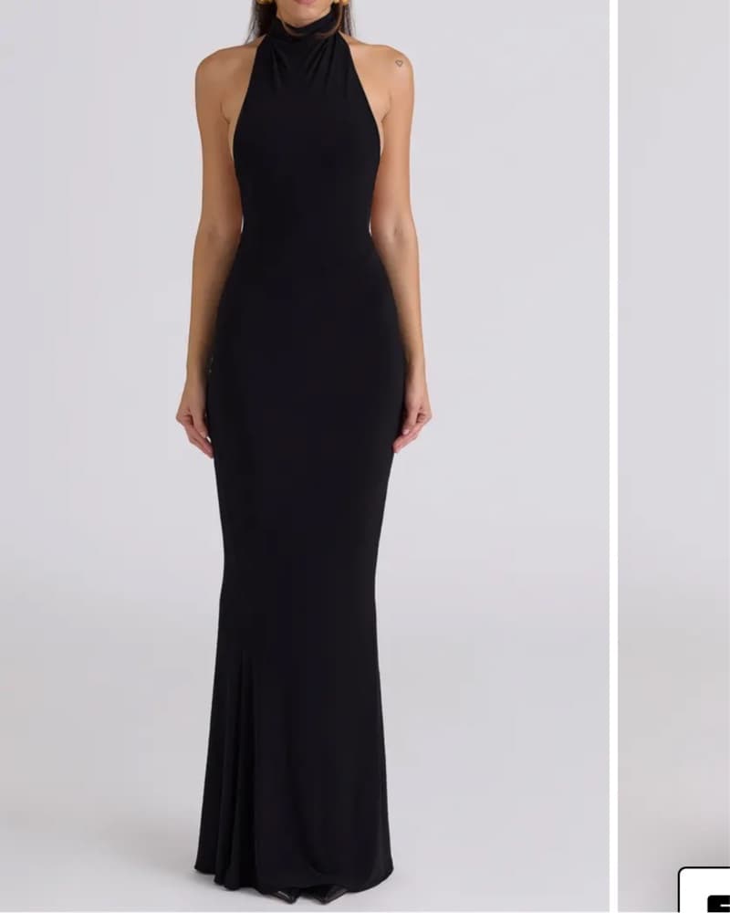 House Of CB Sadira Halter Mermaid Dress - Image 2