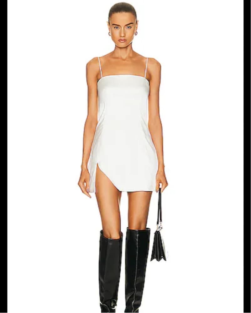 Sleek Satin Mini Dress - Image 1