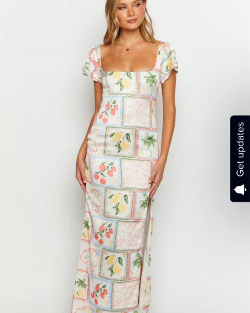 Fruit print maxi dres colorful - Image 1