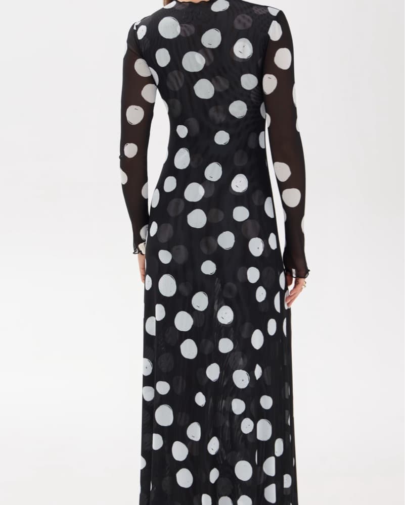 Chic Polka Dot Maxi Dress (Lyon Maxi) - Image 2
