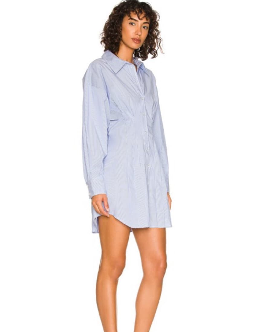 L’academie Mini Button Down Stripe Dress - Image 2