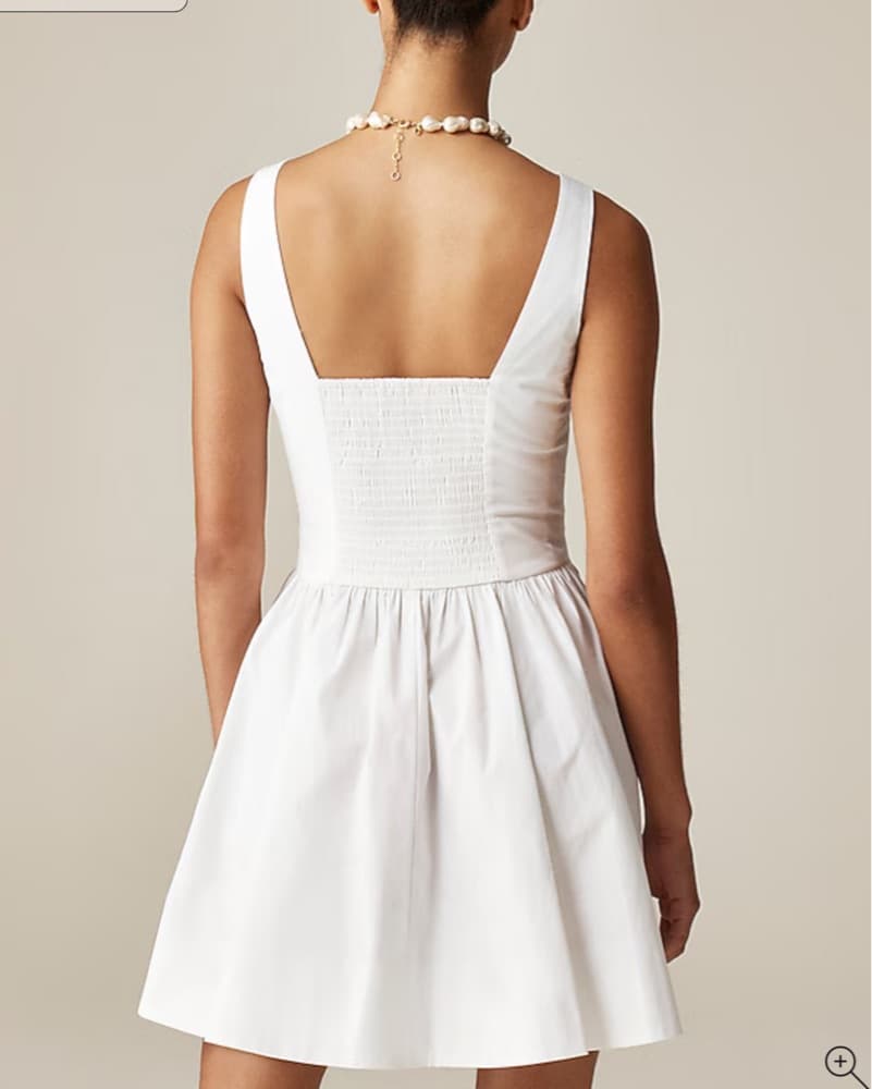Jcrew White Flared Dress - Image 2